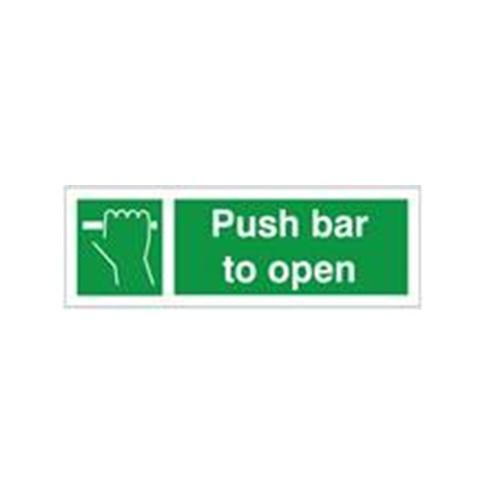 Emergency Exit Door/Push Bar Alarm (PBA) Signage Radium Board, 4x12 Inch