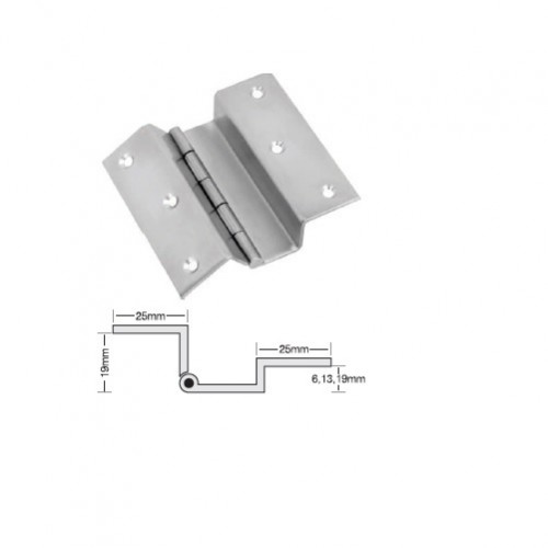 Seamless W Hinge Matt Finish, 75x(19x19)x1.80 mm