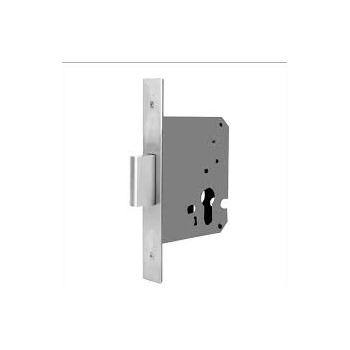 Dorma Dead Lock NDL 100 Narrowstile 25mm Backset, 20mm Square Forend, Strike plate, Finish : SSS