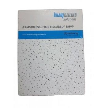 Armstrong Ceiling Tile W1734M Fine Fissured RH99 Edge Tegular 15 BE NRC 0.60 Ligh Reflectance 85% 600x600x16 MM White Pack of 12