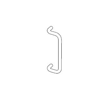 Dorma SS 304 D Type Offset Pull Handle TGDI, 350 mm