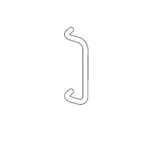 Dorma SS 304 D Type Offset Pull Handle TGDI 350x25mm