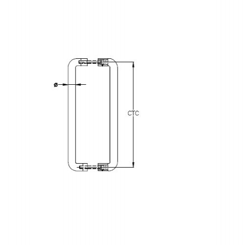 Dorma SS 304 Pull Handle TGDID, 300x22S mm (Single Side)