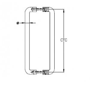 Dorma Satin Finish Pull Handle TGDID, 350x25S