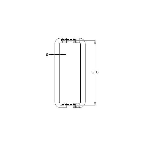 Dorma SS 316 Pull Handle TGDID, 300x22S (Single Side)