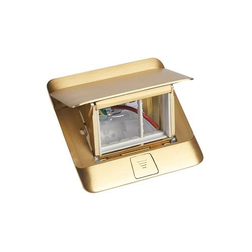 Legrand Pop-Up Box 3M Brushed Brass Finish, 0540 15