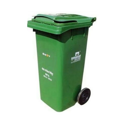 Nilkamal Wheel Garbage Waste Bin 725x580x1075mm, 240 Ltr (Green)