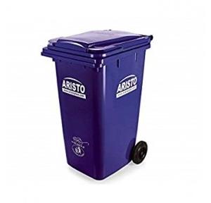 Aristo Wheel Waste Dustbin Blue Color Plastic 240 Ltr