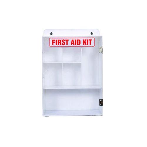 First Aid Plastic Box With Acrylic Door, 9Lx14Hx4.5B Inch