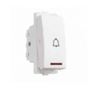 Philips Elite Range White Bell Push Switch Wth Indicator, 6 A, 1M, 913702323601