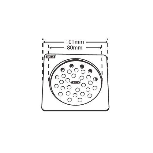 Chilly SS Gypsy Convertible Ring Grating Round Drain Jali 3 Inch, CRG-RG-101