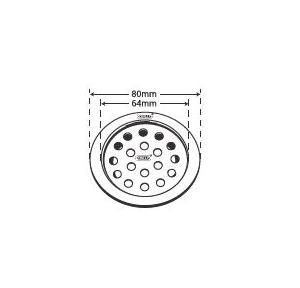 Chilly SS Convertible Ring Grating Round Drain Jali 2 Inch, CRG-R-80