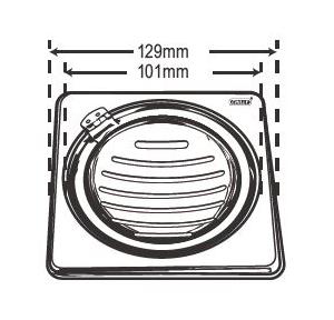 Chilly SS Sanitroking Square Classic Matt Finish Drain Jali 4 Inch, SK-SC-129