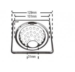 Chilly SS Sanitroking Square Gypsy Matt Finish Drain Jali 4 Inch, SK-SG-129