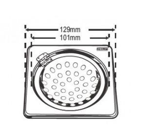 Chilly SS Sanitroking Square With Hinge Matt Finish Drain Jali 4 Inch, SK-SH-129