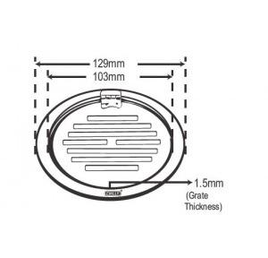 Chilly SS Sanitroking Round Golden Classic With Hinge Gloss Finish Drain Jali 4 Inch, SK-RGCH-129