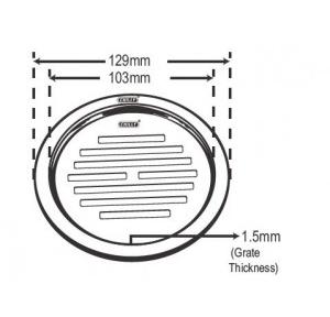 Chilly SS Sanitroking Round Golden Classic Matt Finish Drain Jali 4 Inch, SK-RGC-129