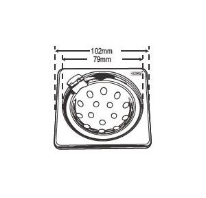 Chilly SS Sanitroking Square With Hinge Matt Finish Drain Jali 3 Inch, SK-SH-102