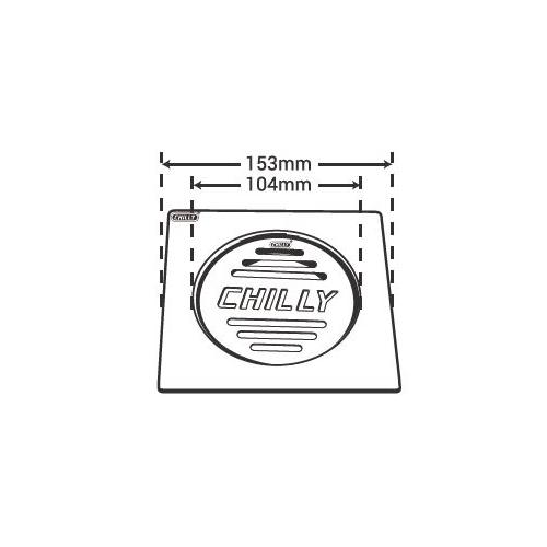 Chilly SS Convertible Ring Grating Square Signature Design Flat Cut Gloss Finish Drain Jali 4-5 Inch, CRG-SSDFC-153
