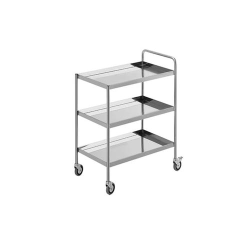 Food Serving Trolley 3 Tier SS304 32x22x36Inch, Wheel Size: 4Inch