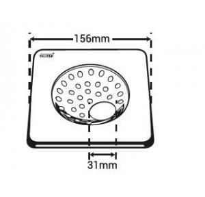 Chilly SS Sanisquare Gypsy Matt Finish Drain Jali, SS-G-156