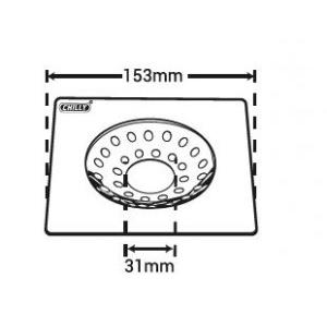 Chilly SS Sanisquare Gypsy Flat Cut Matt Finish Drain Jali, SS-GFC-153