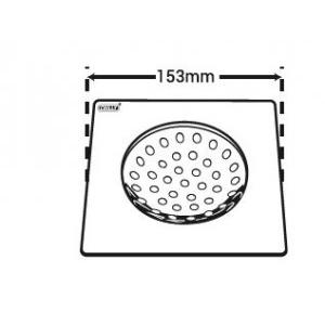 Chilly SS Sanisquare Flat Cut Gloss Finish Drain Jali, SS-FC-153