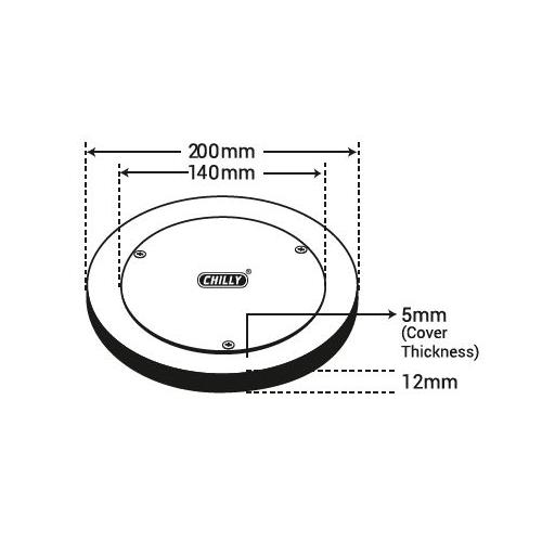 Chilly SS Cleanout Round Heavy Traffic Gloss Finish 6 Inch Drain Jali, CO-RHT-200