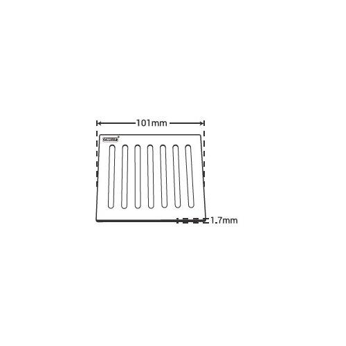 Chilly SS Vertical Grating Square Flat Cut Matt Finish 3 Inch Drain Jali, VG-SFC-101