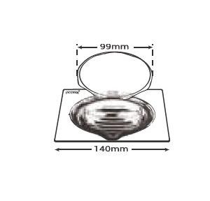 Chilly SS India King Lifestyl Square Gloss Finish 4 Inch Drain Jali, IK-LS-140