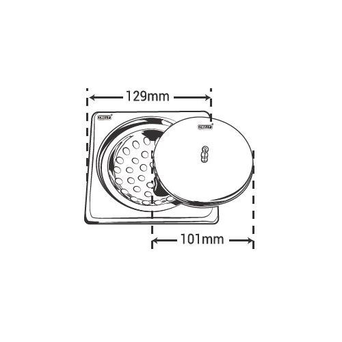 Chilly SS India King Square Classic Matt Finish 4 Inch Drain Jali, IK-SC-129