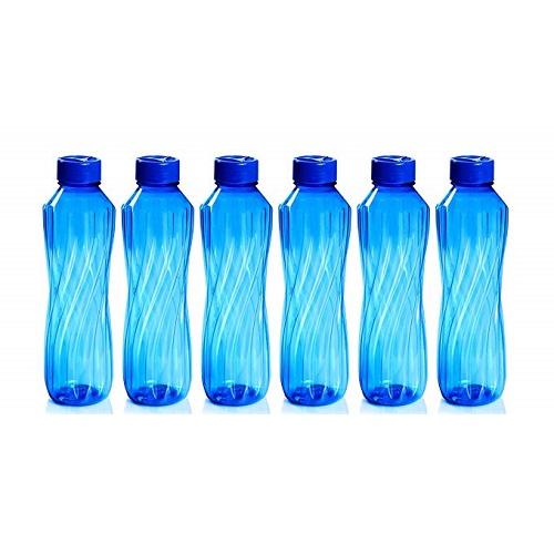 Pearlpet Water Bottle Supreme Lehar Blue, 1 ltr (Pack of 6 Pcs)