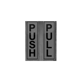 Push & Pull Plate 1 Pair SS 202 6x2 Inch