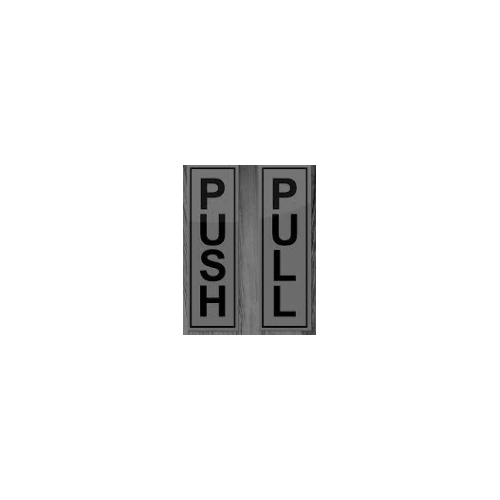 Push & Pull Plate 1 Pair SS 202 6x2 Inch