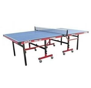 Stag Championship Roll-On With 75mm Wheels & Levelers TTFI App. 22mm Top Table Tennis Table 2740x1525x760mm, TTIN 100