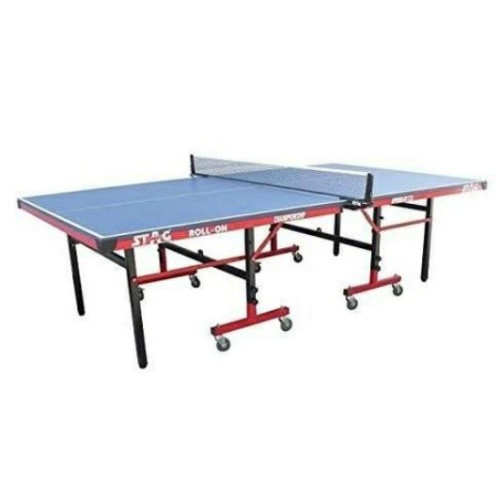 Stag Championship Roll-On With 75 MM Wheels & Levelers TTFI App. 22 MM Top Table Tennis Table 2740x1525x760 MM TTIN 100