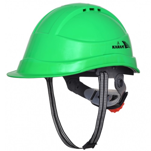 Karam PN542 Ventilation Ratchet Type Green Safety Helmet