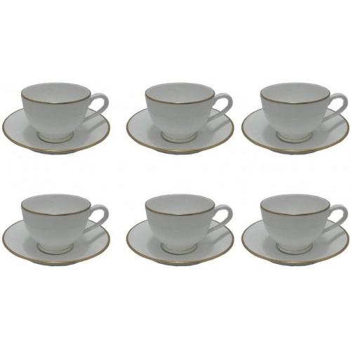 Clay Craft Goldline Cup Saucers (Set of 6 Pcs)