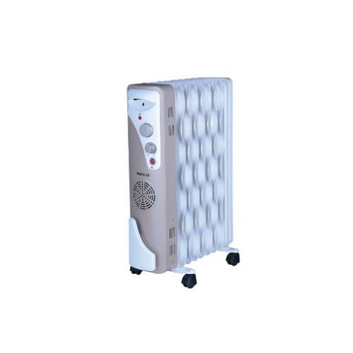 Havells Oil Filed Room Heater OFR 9 Wave Fins with Fan, 2500W (Beige)
