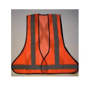 Safety Jacket 3 Side Open 120 GSM Net With 2 Inch Strip With Velcro And Logo