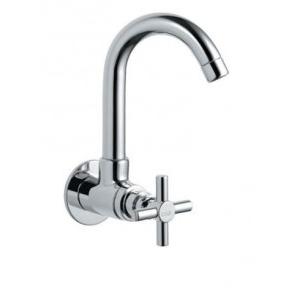 Jaquar Sink Cock With Wall Mounted SOL-CHR-6347 Spout And Wall Flange