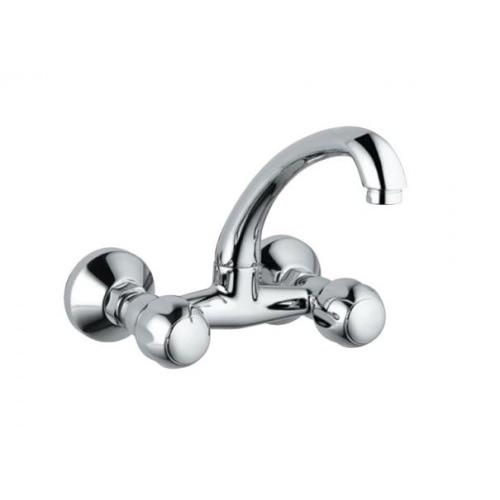 Jaquar Sink Mixer With Swinging Spout with Connecting Legs and Wall Flanges, CQT-CHR-23309