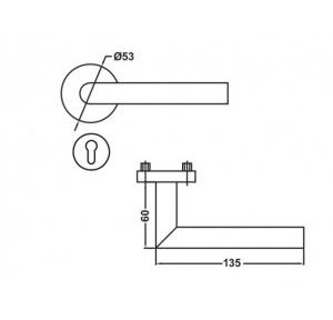 Dorma Lever Handle, XL - C 2002-D2 (Set Of 2)