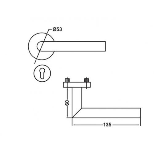 Dorma Lever Handle, XL - C 2002-D2 (Set Of 2)