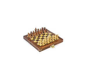 Fordable Wooden Chess Board Magnetic 32 Chess Pieces 16x16 Inch