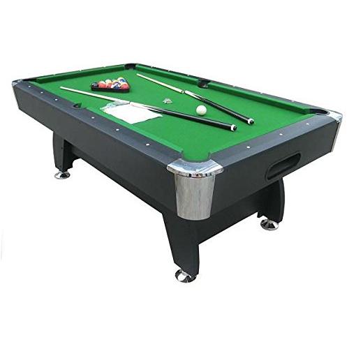 Play In The City Pool Table 8ft X 4ft Blue American Style Billiard Thickness 18mm MDF Wood Automatic One side Ball Collection With Accessories 2 Cue Stick and 1 Chalk Pair 1 Trangle 1 Ball Box 1 Brush