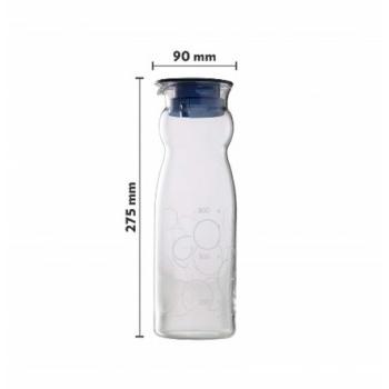 Borosil Marina Transparent Printed Plastic Jug with Lid and without handle 1.3 Liter