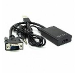 HDMI to VGA Converter Adapter Cable (Black)