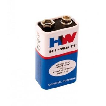 Hi Watt Zinc Carbon Battery 9V