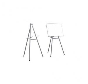 Non Magnetic White Board 4x3 ft With MS Powder Coated Black Easel Stand